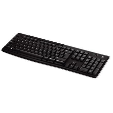 Logitech K270 trådløst tastatur, tastaturoppsett engelsk/russisk, svart,  russisk, numerisk tastatur, USB Mini -mottaker - Elkjøp