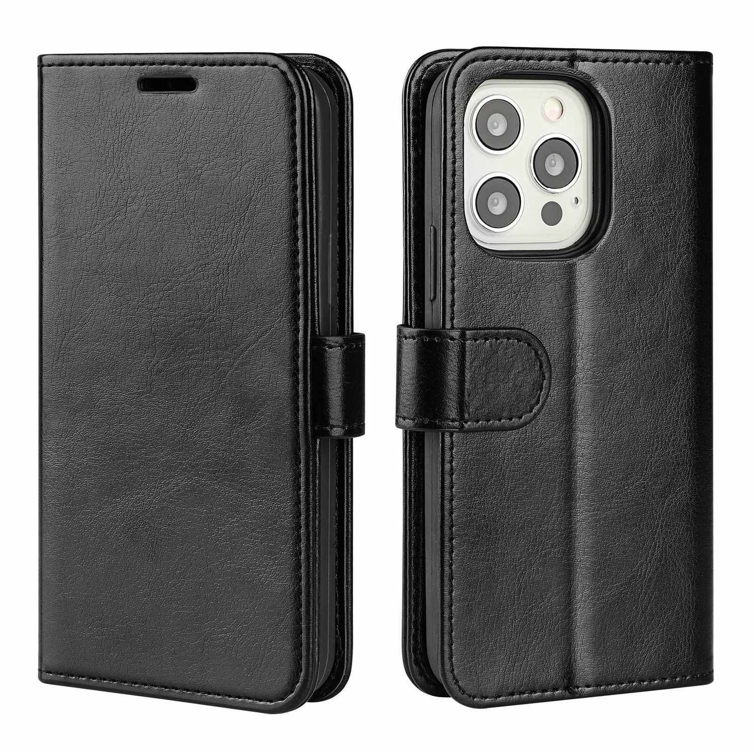 iPhone 13 Pro Max lommebok -deksel PU -lær / TPU svart - Elkjøp