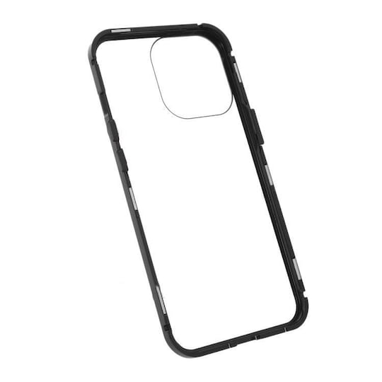 iPhone 13 Pro Max dobbeltsidig magnetisk skall herdet glass / aluminium  Svart - Elkjøp