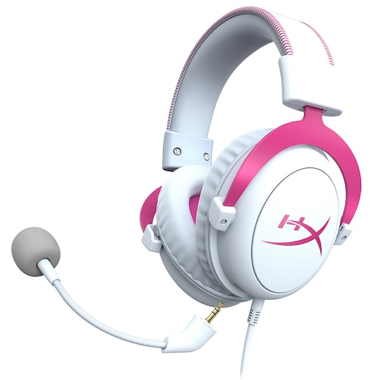 HyperX Cloud II gaming headset (hvit/rosa) - Elkjøp