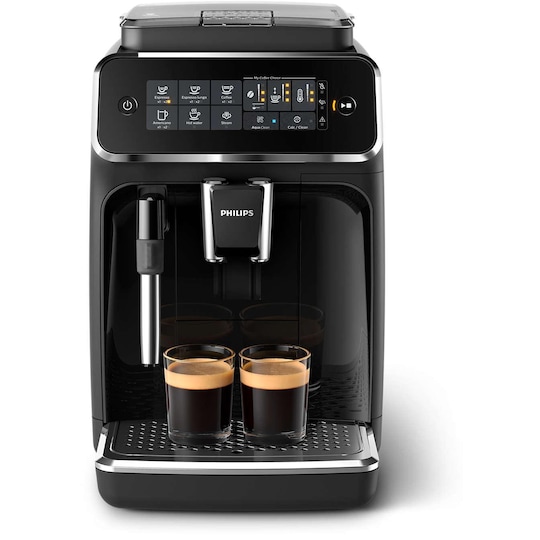 Philips Espresso kaffetrakter EP3221/40 Pumpetrykk 15 bar, innebygd  melkeskummer, helautomatisk, 1500 W, svart - Elkjøp