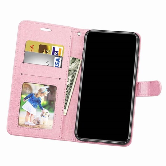 Mobil lommebok 3-kort Samsung Galaxy A3 2017 - Lyserosa - Elkjøp