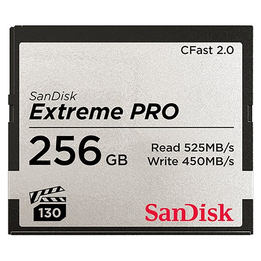 SanDisk Extreme Pro CFast 2.0 256 GB minnekort - Elkjøp
