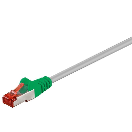 CAT 6 Crossover-patch-kabel, S/FTP (PiMF), grå, grønn - Elkjøp