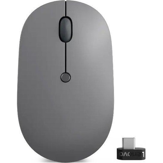 Lenovo Go USB-C trådløs mus, grå - Elkjøp