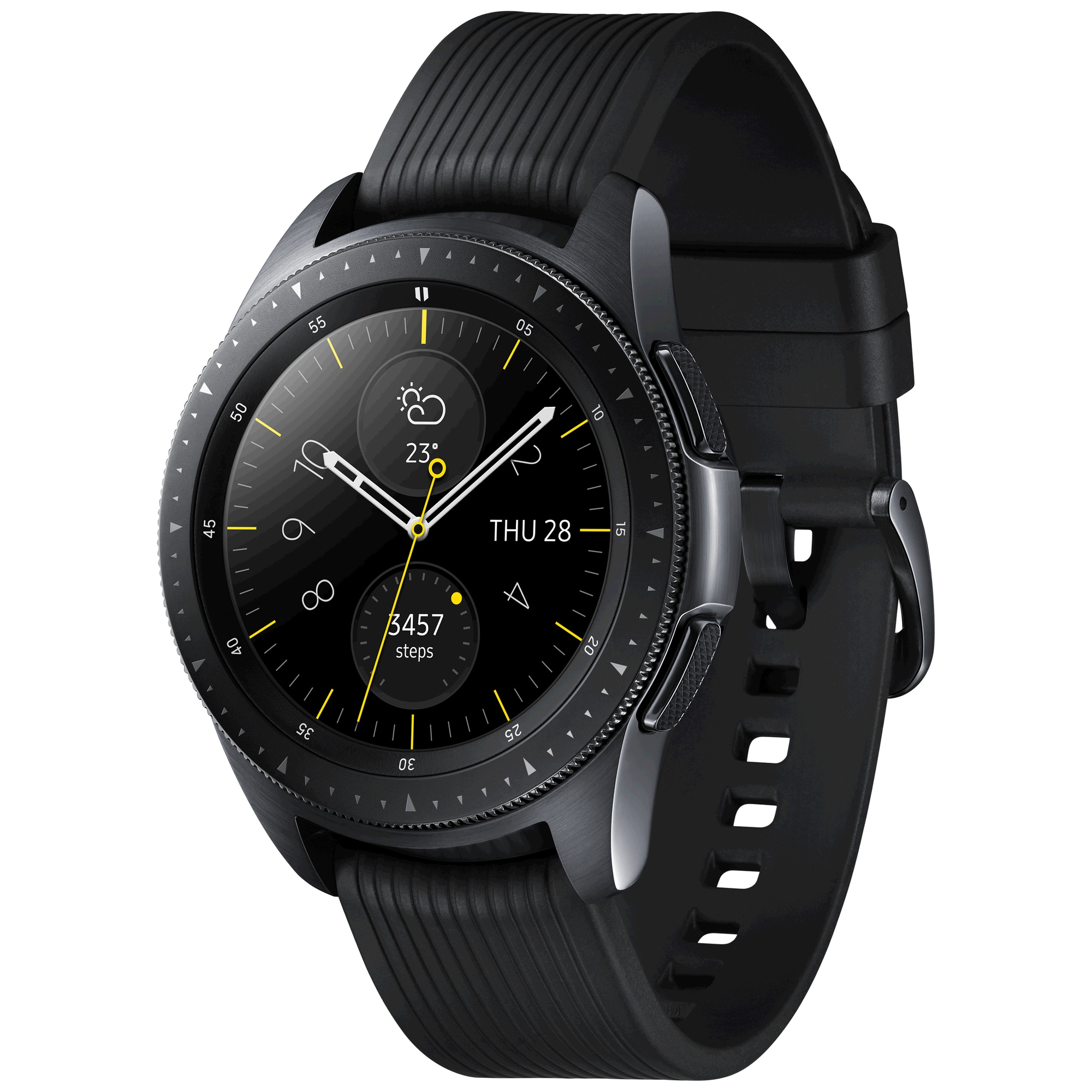 Samsung Galaxy Watch 42 mm smartklokke 4G (sort) - Elkjøp