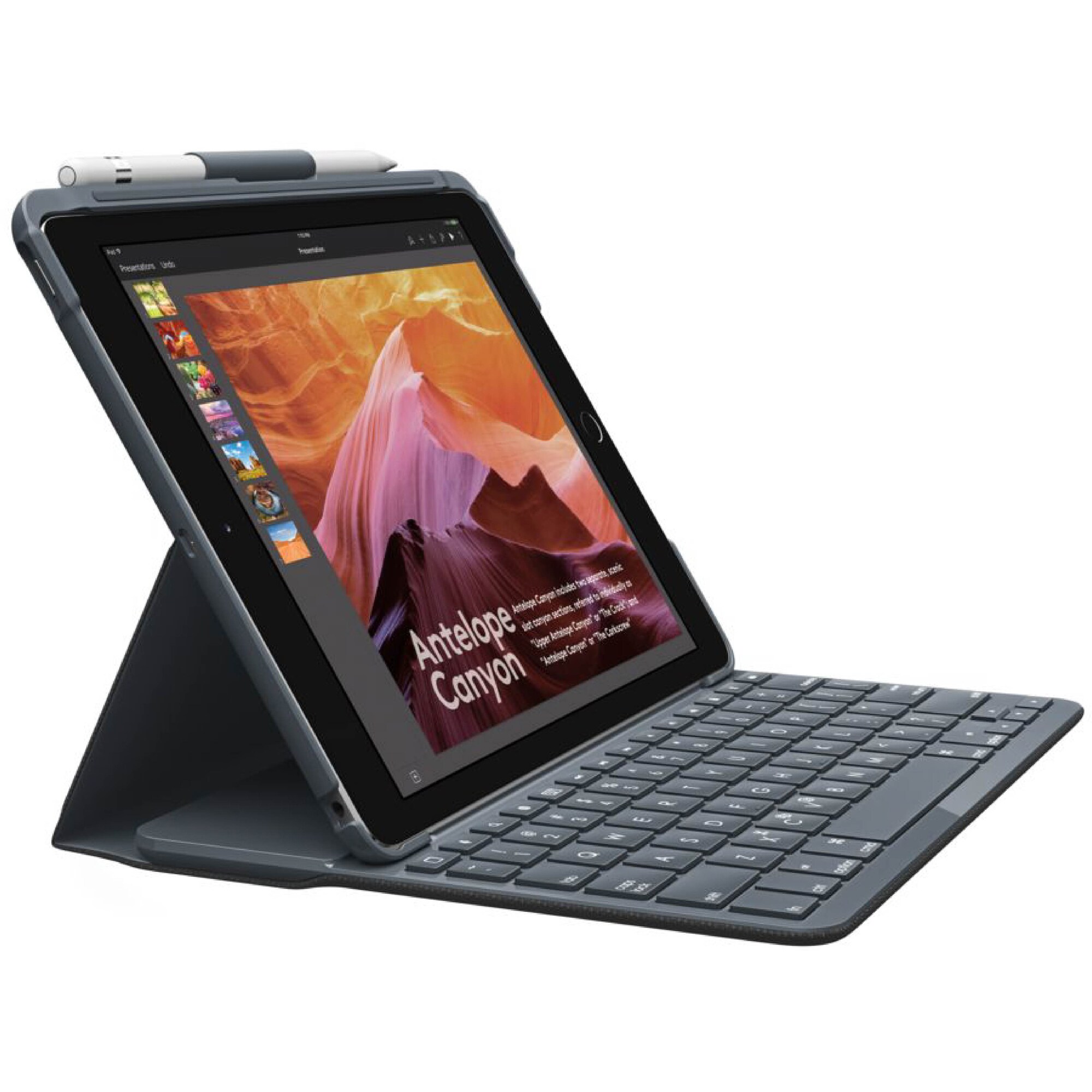 Logitech Slim Folio tastaturdeksel til iPad 2017/2018 - Tilbehør iPad og  nettbrett - Elkjøp