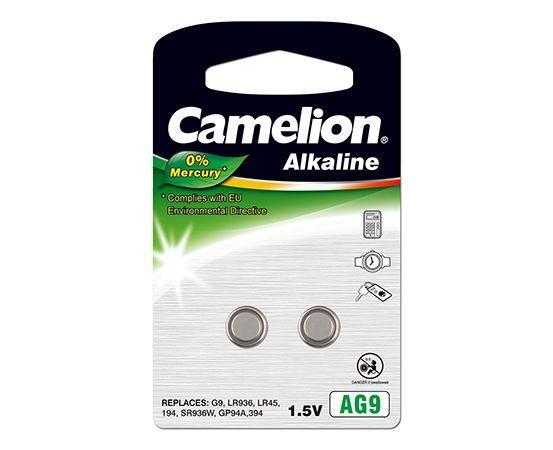 Camelion AG9/LR45/LR936/394, alkalisk knappcelle, 2 stk - Elkjøp