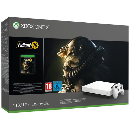 Xbox One X 1 TB: Fallout 76 bundle (hvit) - Elkjøp