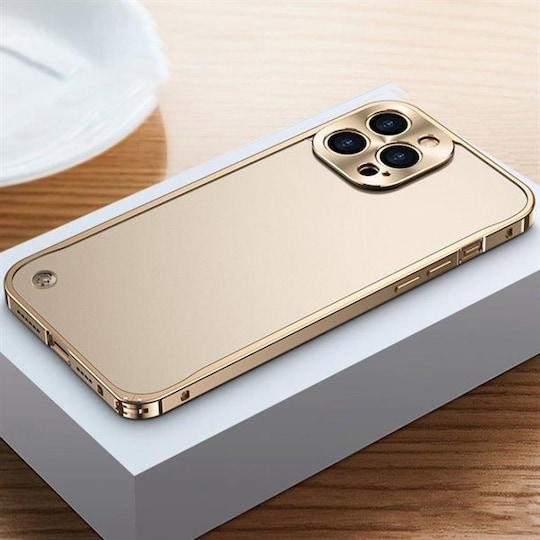 Mobildeksel med metallkanter iPhone 12 Pro Gull - Elkjøp