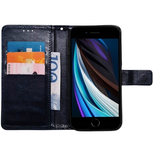 Mobil lommebok 3-kort Apple iPhone SE 2022 - Mørkeblå - Elkjøp