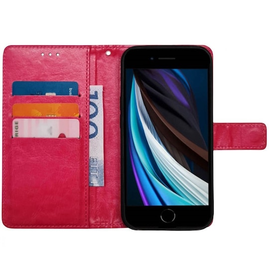 Mobil lommebok 3-kort Apple iPhone SE 2022 - Rosa - Elkjøp