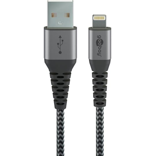 Lightning USB-C ""lader og synkroniserer helmetallkabel - Elkjøp