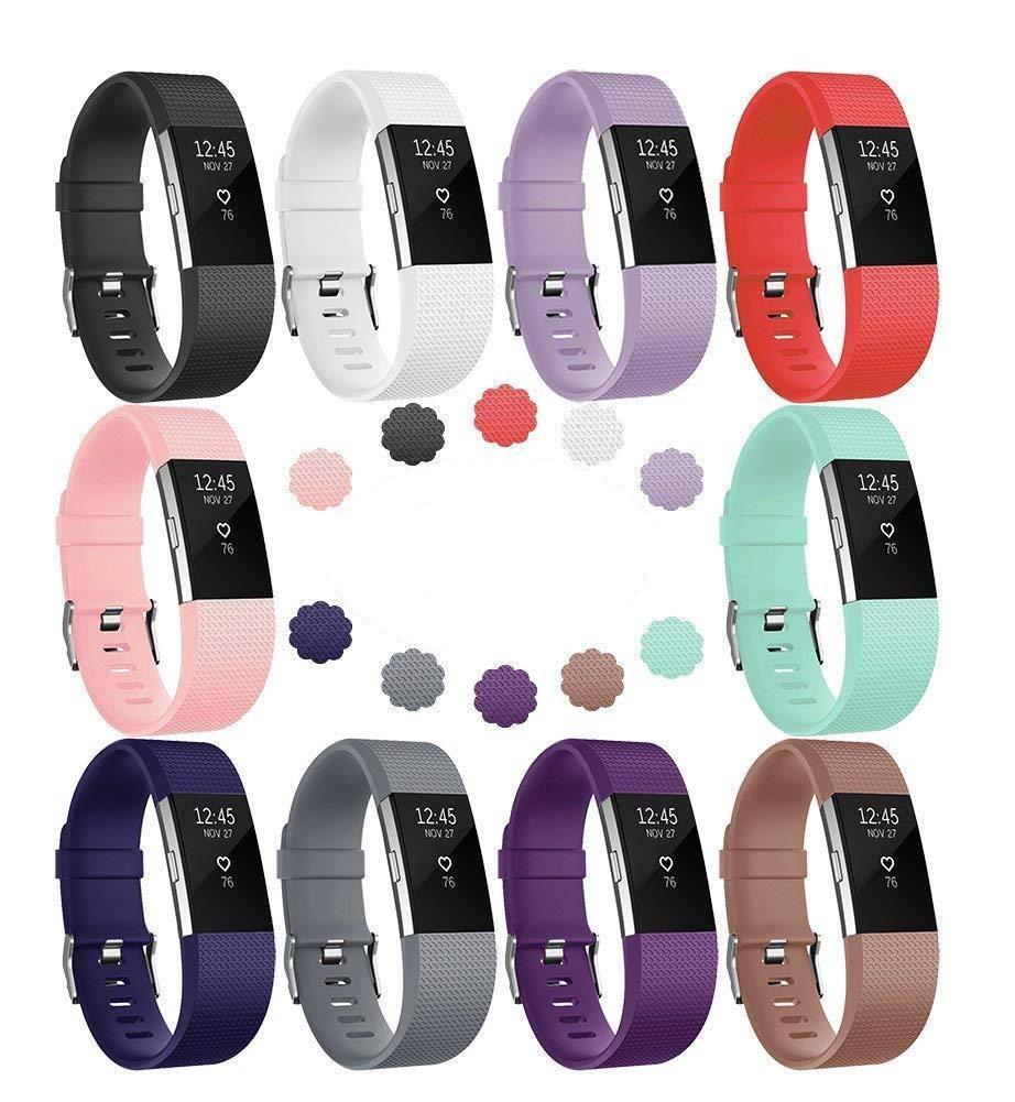 Armbånd til Fitbit Charge 2, 10-pack (S) - ulike farger - Elkjøp