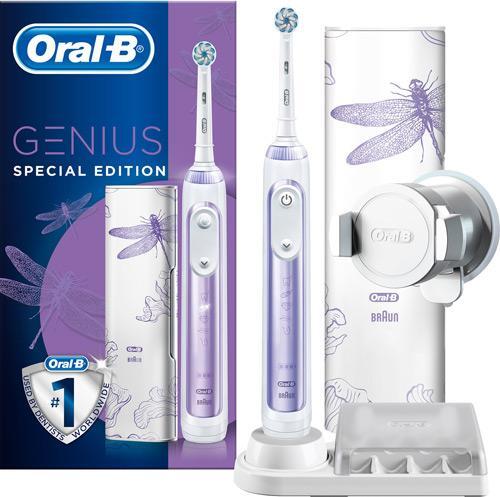Oral-B Electric Toothbrush Genius 10000N Oppladbar, For voksne, Antall  børstehoder inkludert 4, Antall tannpussemoduser 6, Orchid Purple Dragon Fly  - Elkjøp