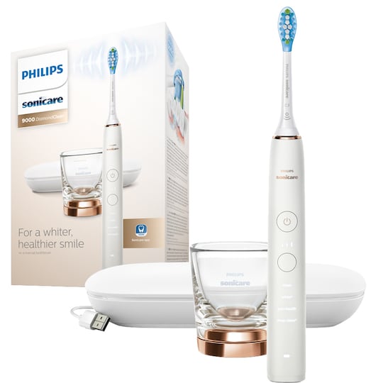 Philips Sonicare DiamondClean elektrisk tannbørste HX991194V2 (rosegull) -  Elkjøp