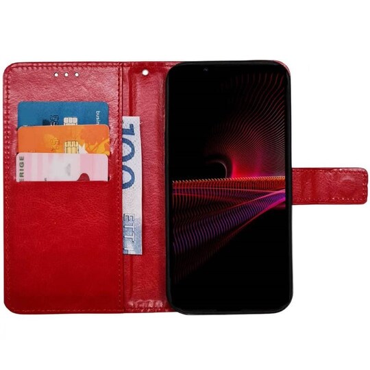 Mobil lommebok 3-kort Sony Xperia 1 IV - Rød - Elkjøp