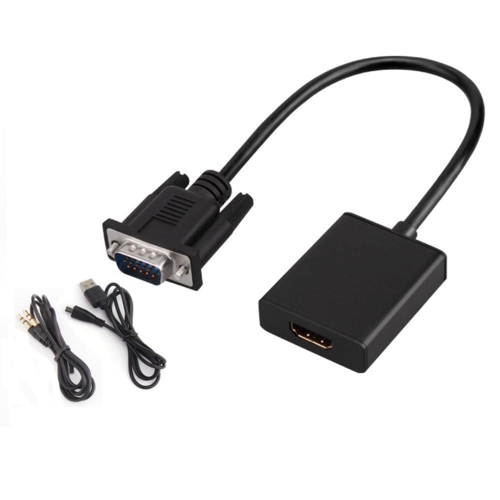 VGA til HDMI -kompatibel adapter med lydkabel - Elkjøp