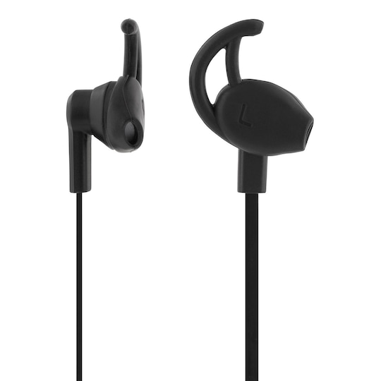STREETZ stay-in-ear headset, 1-button remote, 3.5mm, microphone, black -  Elkjøp