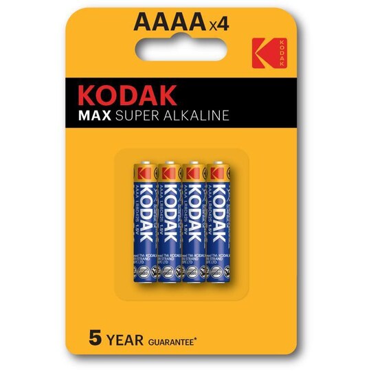 Kodak MAX alkalisk AAAA batteri (4 stk) - Elkjøp