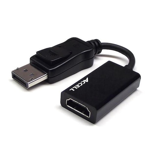ACCELL aktiv DisplayPort til HDMI-adapter, støtter 4K ved 60Hz, svart -  Elkjøp