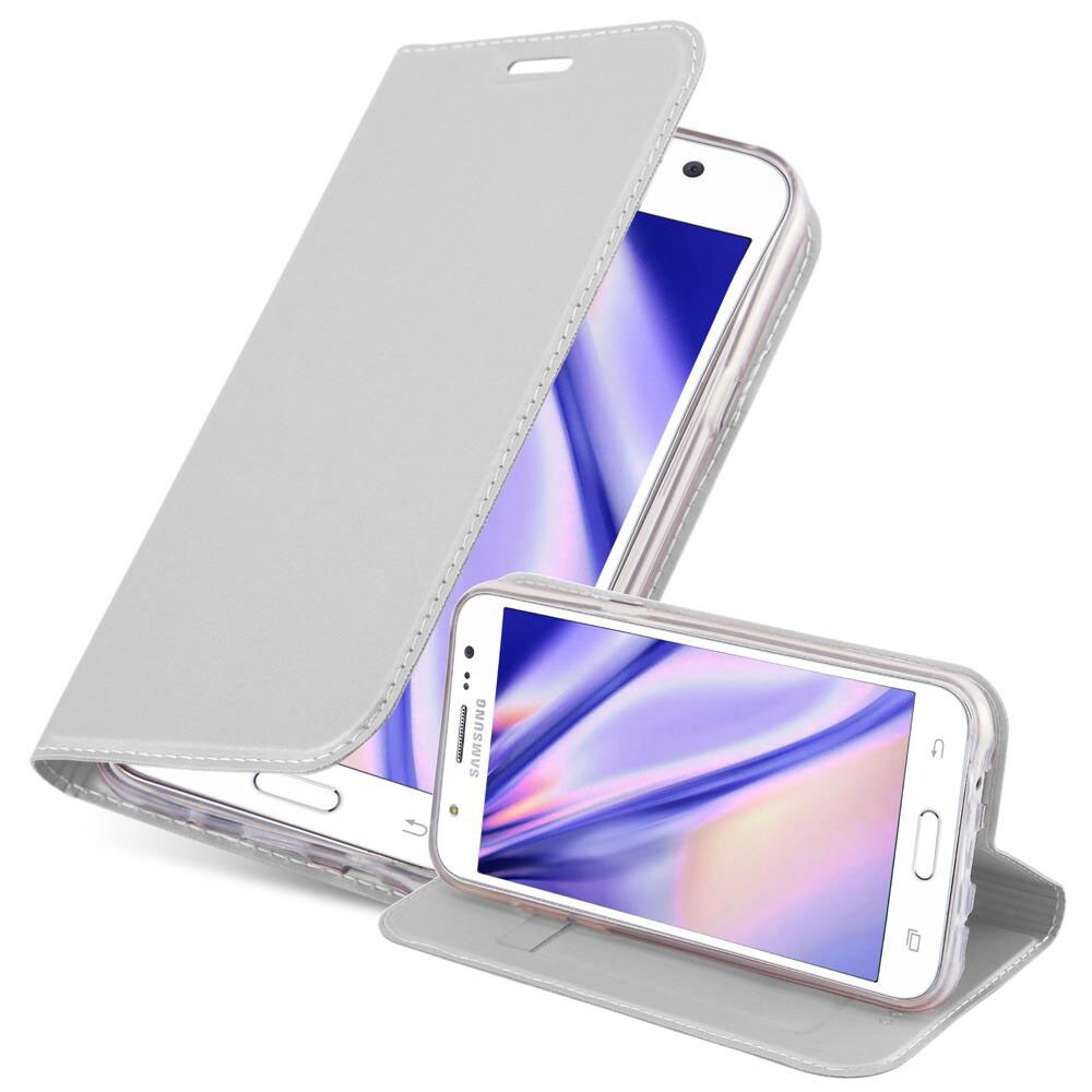 Samsung Galaxy J5 2015 lommebokdeksel etui (sølv) - Elkjøp