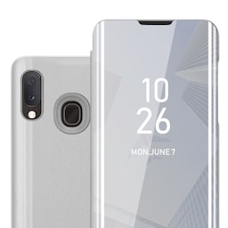 Samsung Galaxy A10e / A20e lommebokdeksel etui (sølv)