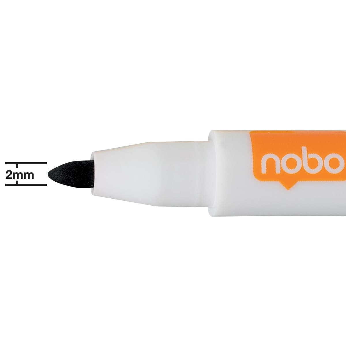 Whiteboard marker Nobo svart 6-p