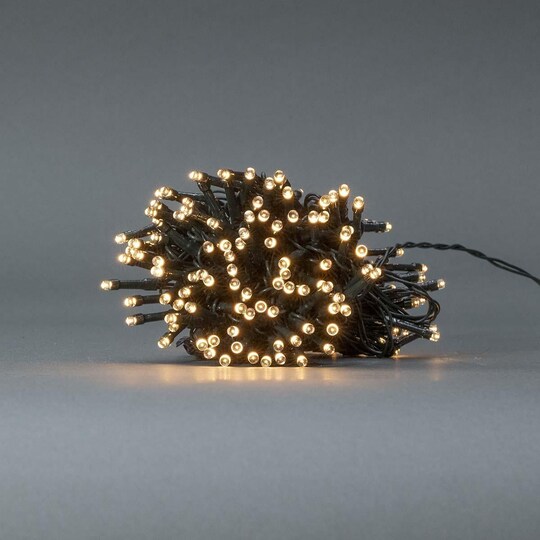 Nedis Julebelysning | Streng | 192 LED s | Varm Hvit | 14.40 m |  Lyseffekter: 7 | Innendørs eller utendørs | Batteri drevet - Elkjøp
