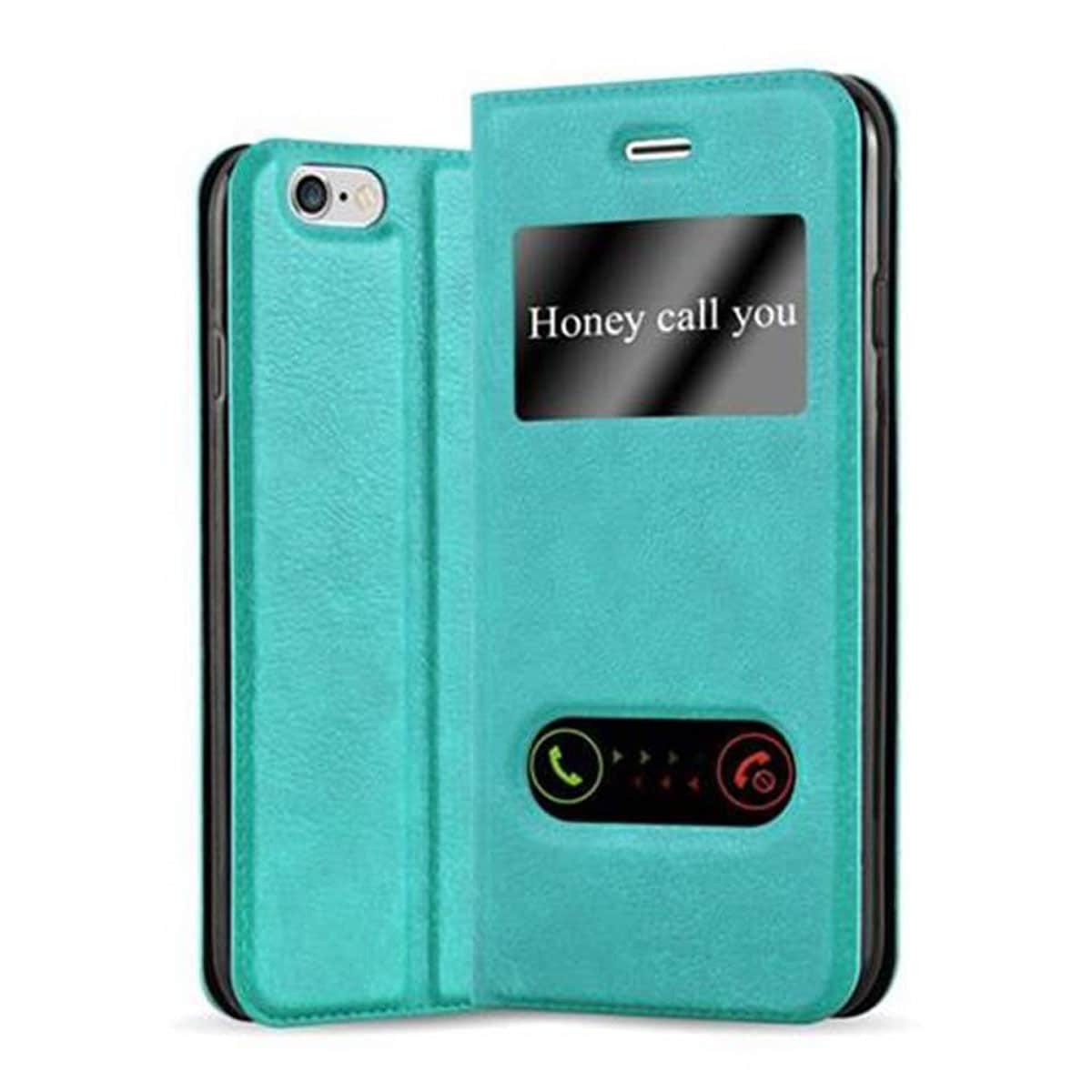 iPhone 6 / 6S lommebokdeksel cover (turkis) - Elkjøp