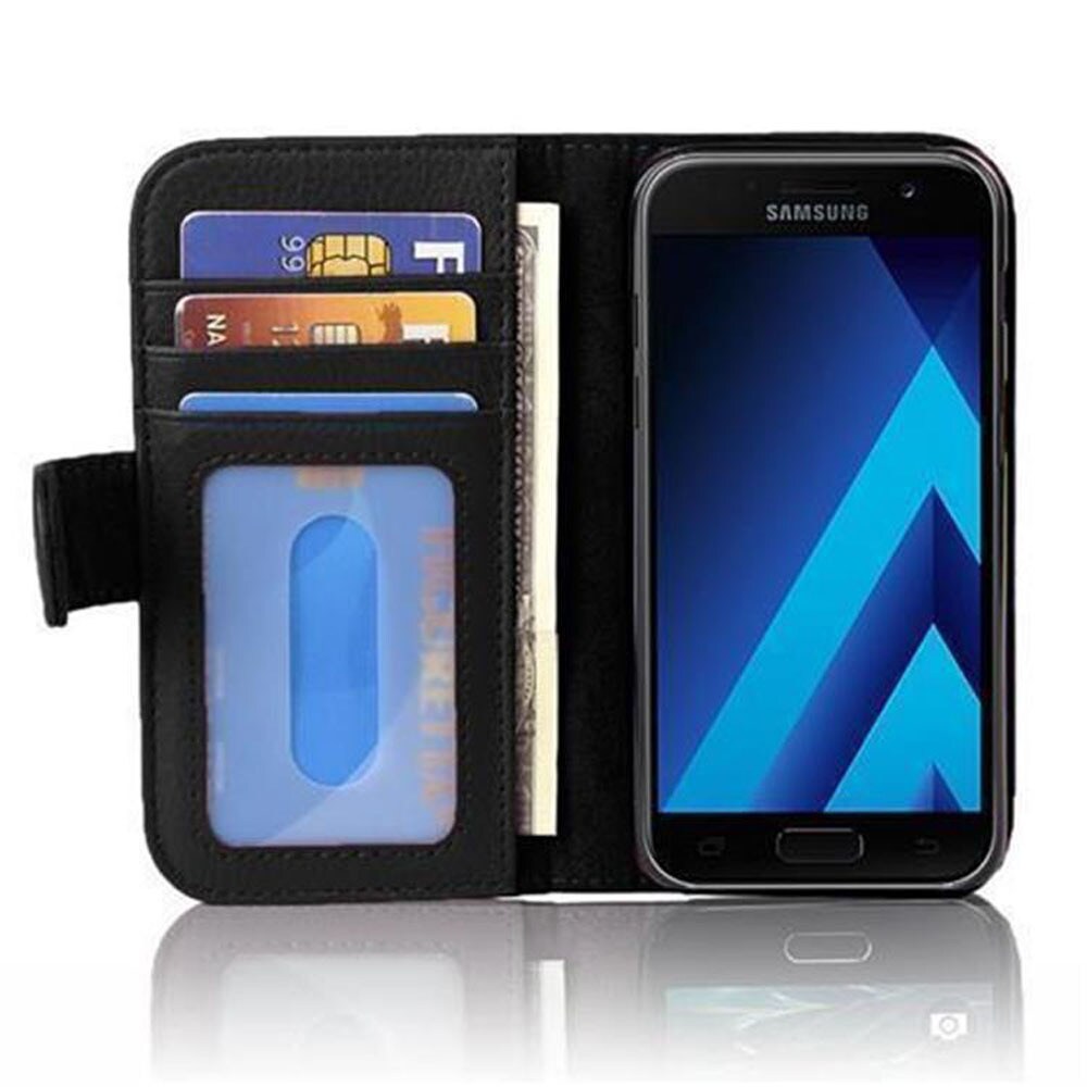 Samsung Galaxy A3 2017 lommebokdeksel case (svart) - Elkjøp