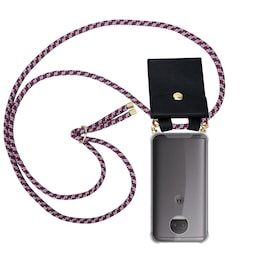 Motorola MOTO G5S PLUS Deksel med Halskjede (rød)