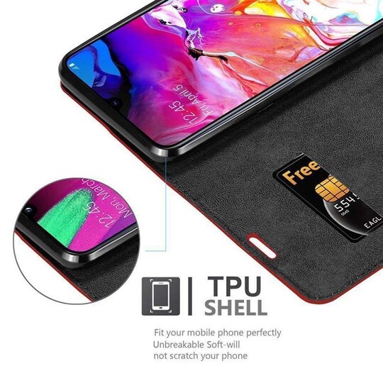 Samsung Galaxy A70 / A70s lommebokdeksel case (rød) - Elkjøp