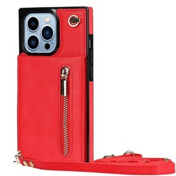 Zipper halskjede deksel Apple iPhone 15 Pro - Rød