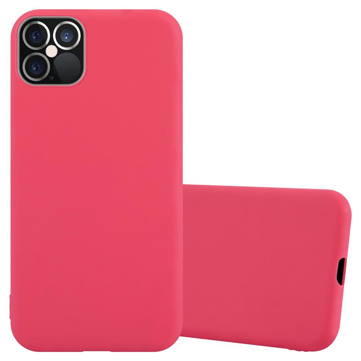 iPhone 12 / 12 PRO silikondeksel cover (rød) - Elkjøp