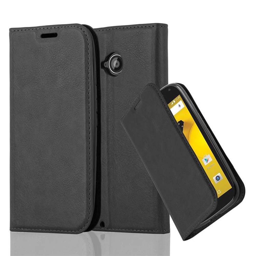 Motorola MOTO E2 lommebokdeksel case (svart) - Elkjøp