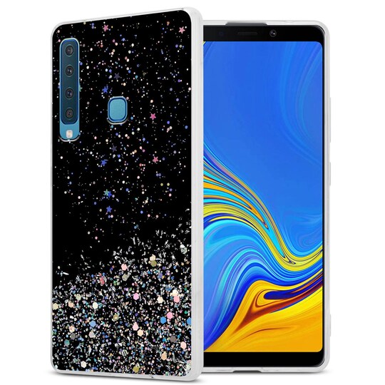 Samsung Galaxy A9 2018 Silikondeksel Glitter (svart) - Elkjøp