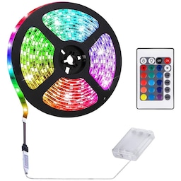 INF Lyslist med fjernkontroll LED RGB 2 m IP65 vanntett