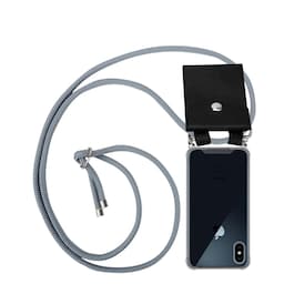 iPhone XS MAX Deksel med Halskjede (grå)