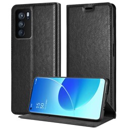 lommebokdeksel Oppo Reno6 PRO 5G case (svart)