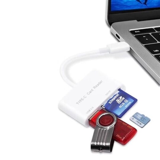 Kortleser USB Type-C til SD/MicroSD + USB - Elkjøp