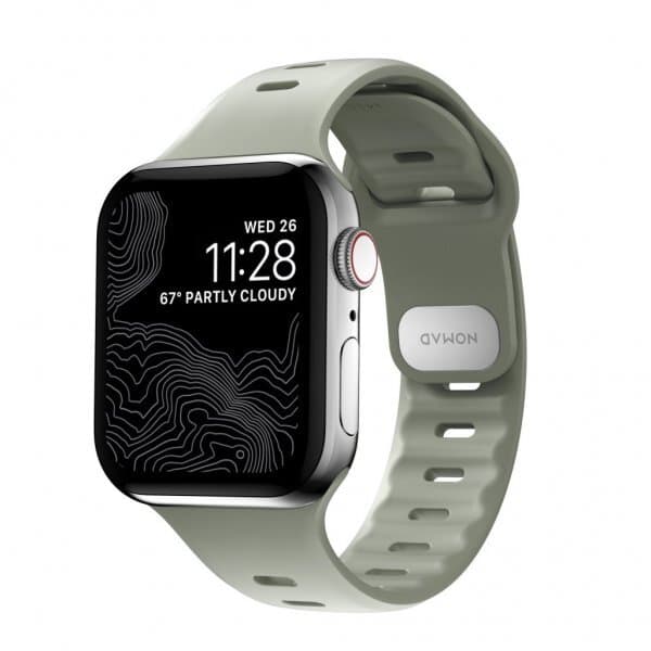 NOMAD Apple Watch 42/44/45mm/Apple Watch Ultra Armbånd Sport Slim Band Sage