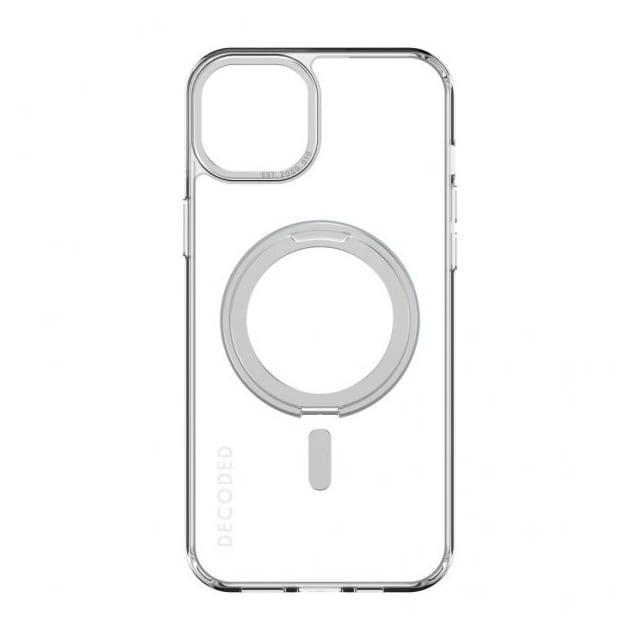 Decoded iPhone 15 Plus Deksel Recycled Plastic Transparant Loop Stand Back Cover Klar