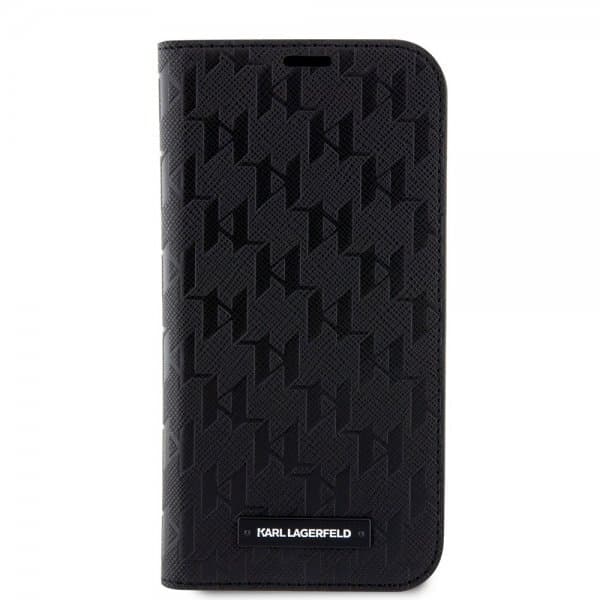 Karl Lagerfeld iPhone 14 Etui Saffiano Monogram Svart