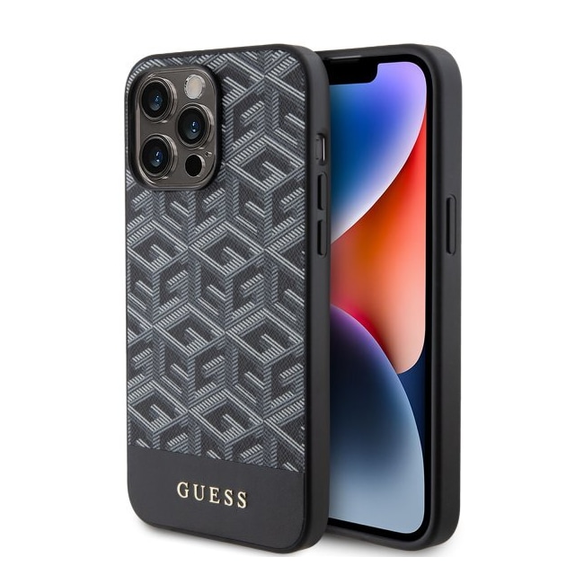 Guess iPhone 15 Pro Max Deksel G Cube MagSafe Svart