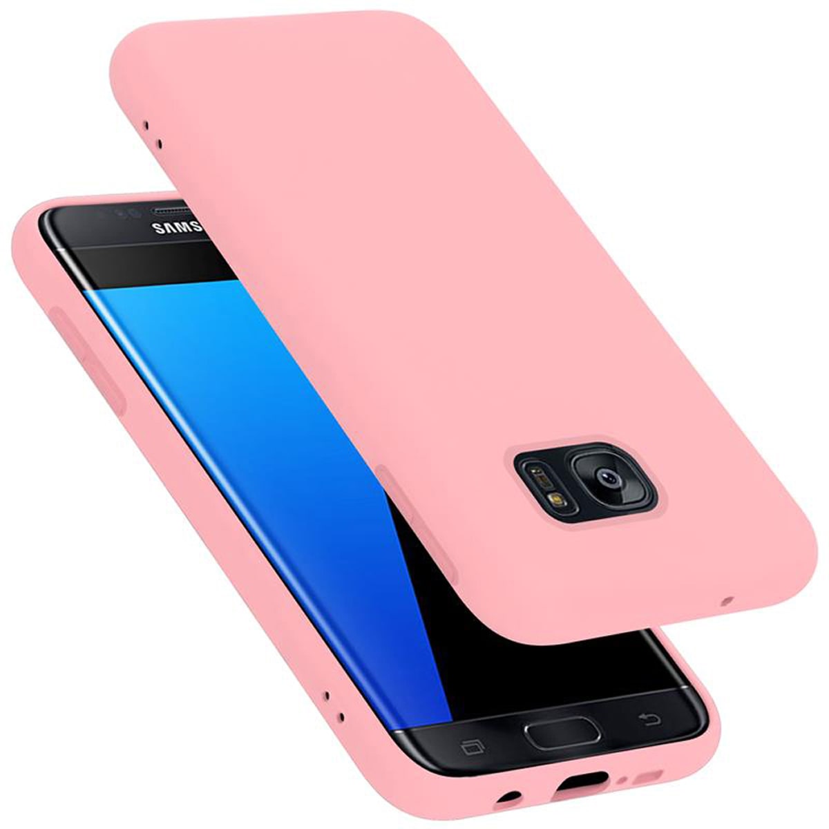 Samsung Galaxy S7 EDGE silikondeksel case (rosa) - Elkjøp