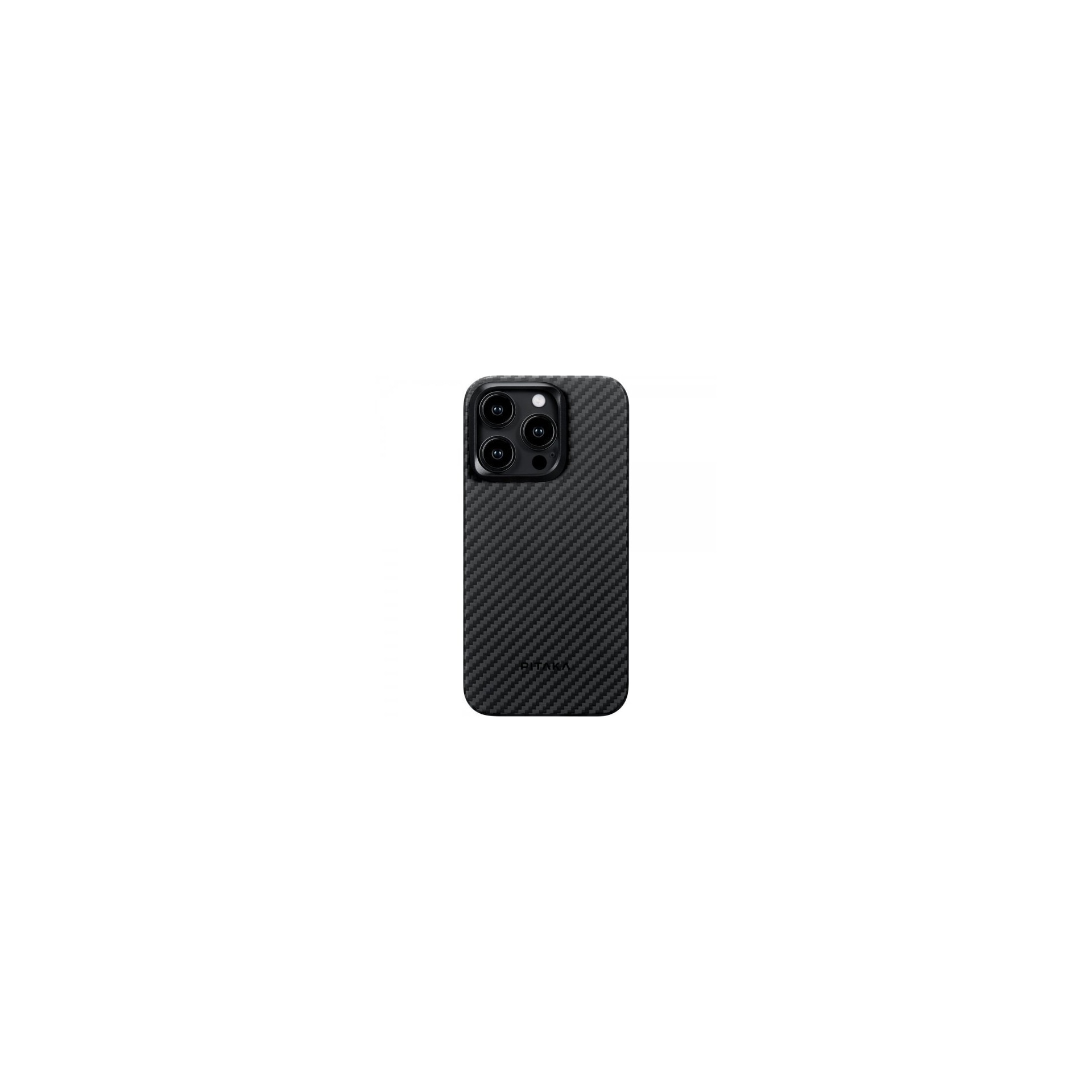 Pitaka iPhone 15 Pro Max Deksel MagEZ Case 4 Black/Grey Twill - Elkjøp