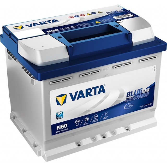 VARTA Blue Dynamic EFB Batteri 12V 60AH 640CCA (242x175x190/190mm) +høyre N60