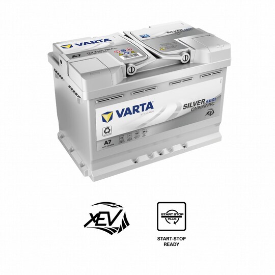 VARTA Silver Dynamic AGM Batteri 12V 70AH 760CCA (278x175x190/190mm) +høyre  A7 xEV - Elkjøp