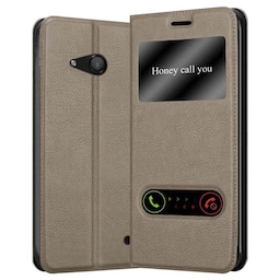Nokia Lumia 550 lommebokdeksel cover (brun)
